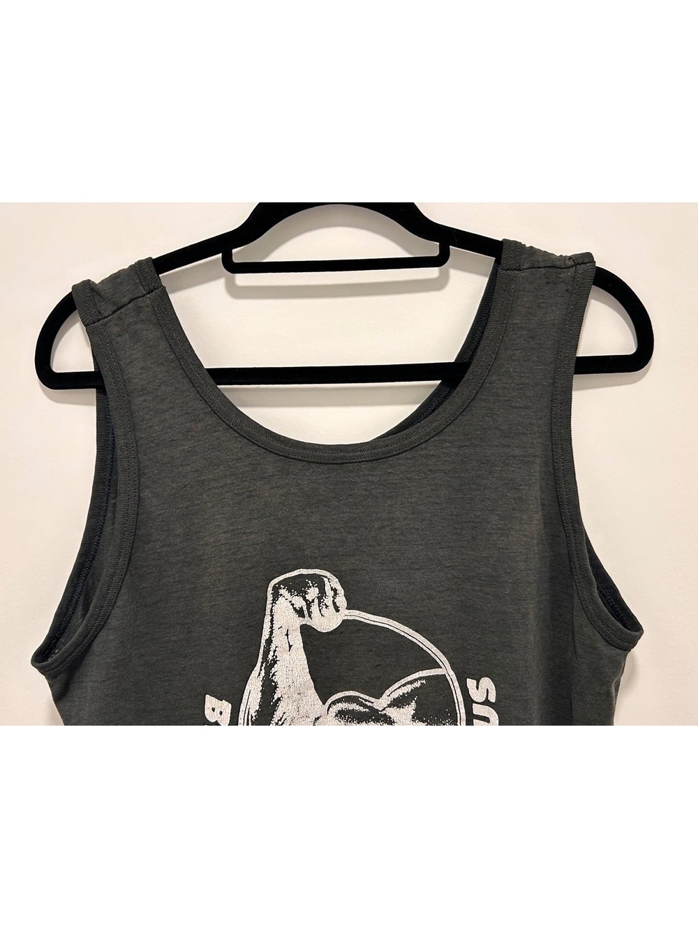 Vintage Brigantine Nautilus Gray Muscle Tank Top with Arm Flex Print - Picture 3 of 6